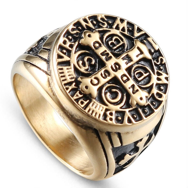 The cross letter ring