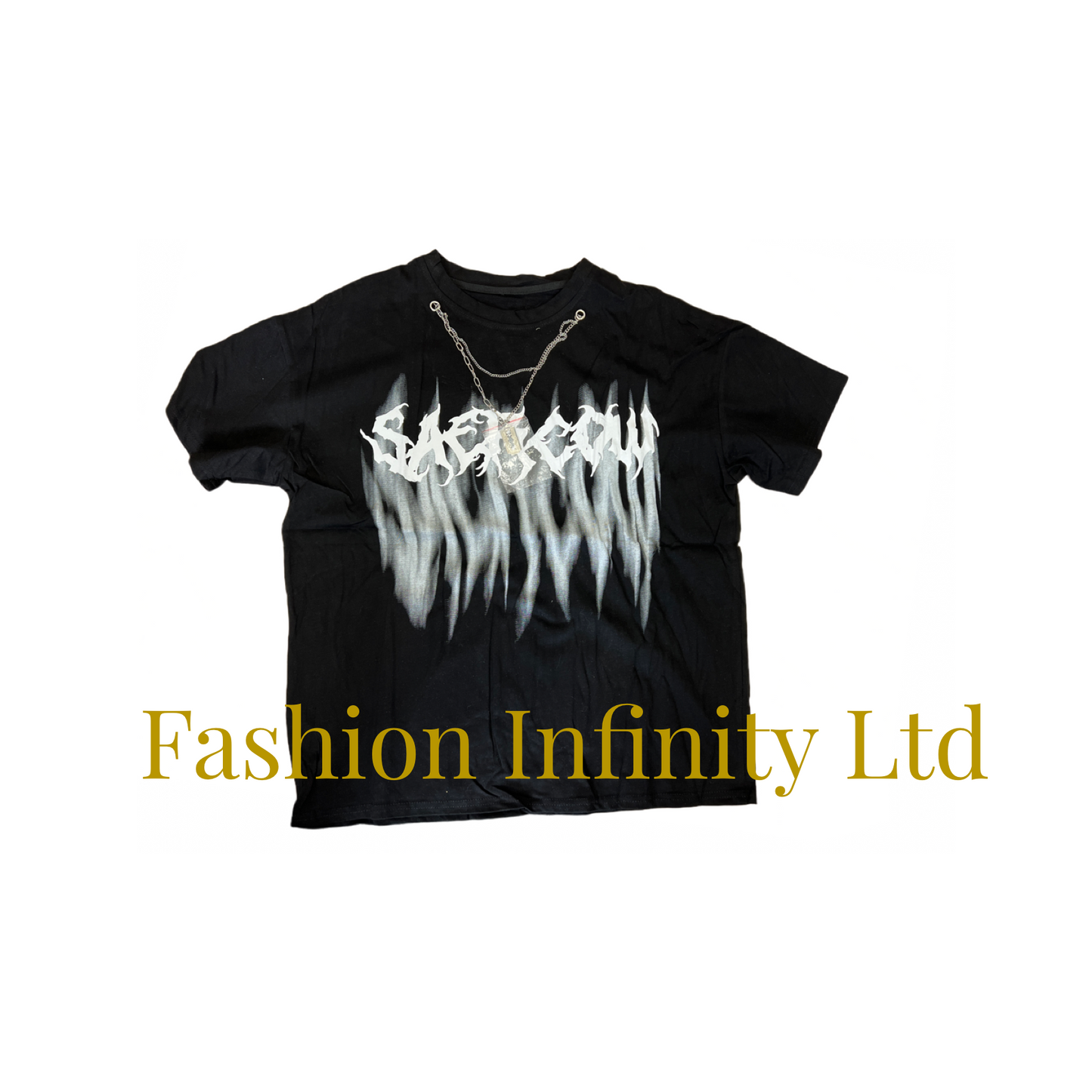 Unisex Chained Razor Blade T-Shirt