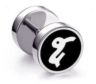 Barbell Star Sign Ear Stud