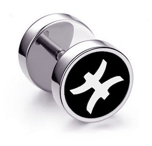 Barbell Star Sign Ear Stud