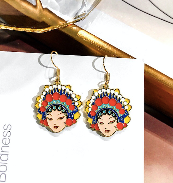 CLNLP Opera Face Earrings