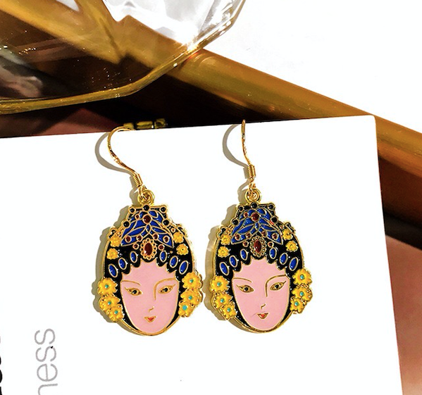 CLNLP Opera Face Earrings