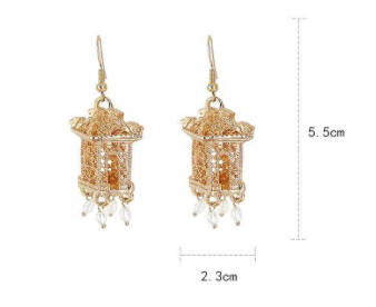 Pavilion with Pearl Tassel Earrings