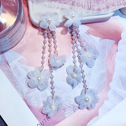 Fairy Flower Lace Pearl Tassel