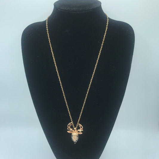 Deer dual-use brooch necklace