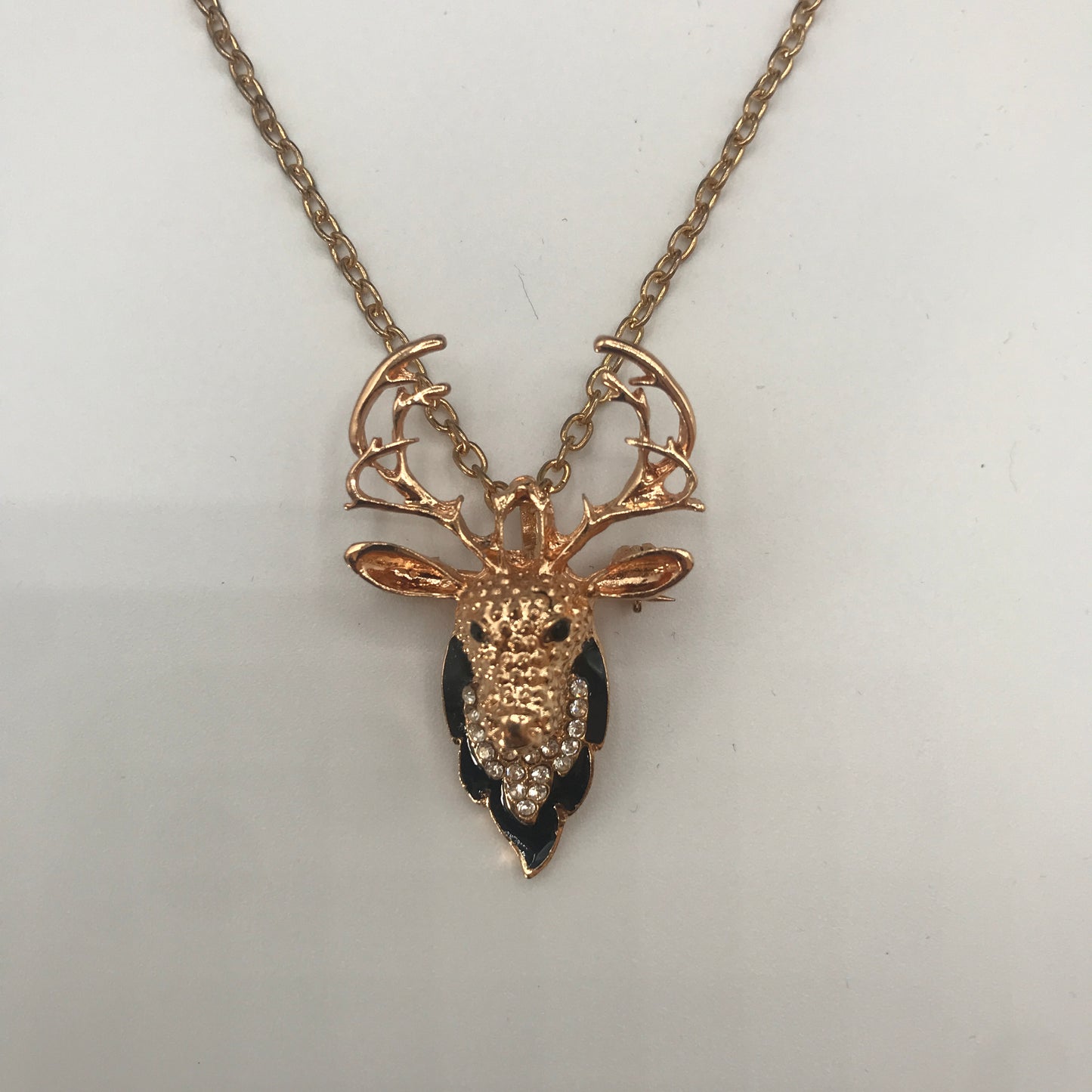 Deer dual-use brooch necklace