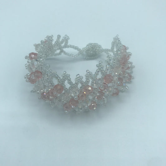 Coloured gravel beads bracelet