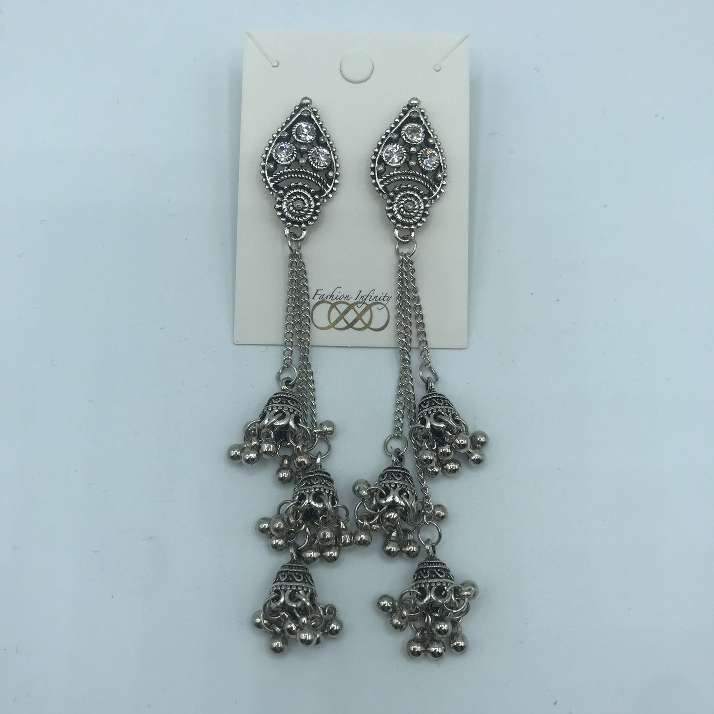 Vintage latern triple bell tassel earrings