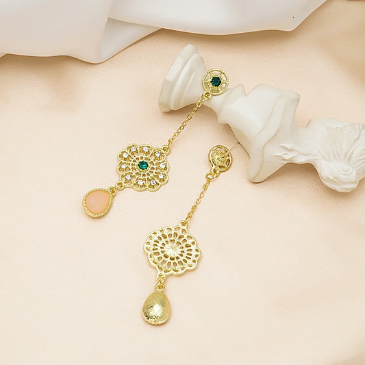 Vintage Follower with Water Drop Stone Earrings