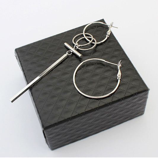 Asymmetric Hoops and Stick Earrings