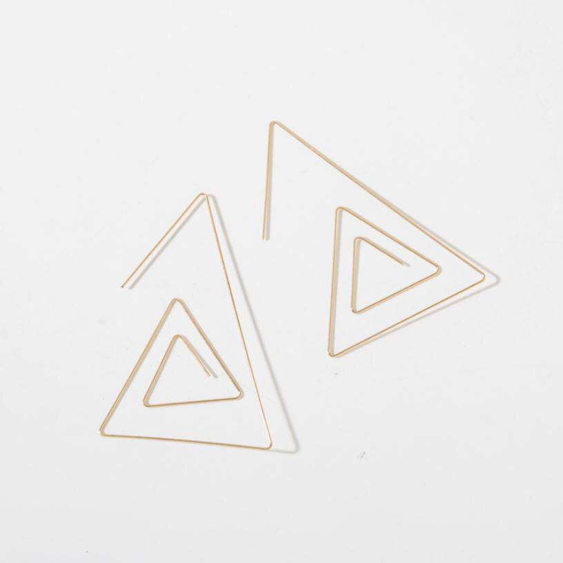 Big Triangle Clip Shape Earrings