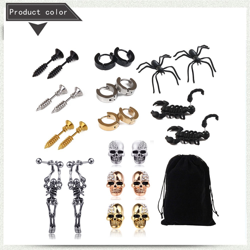 Punk Darkness Ear Stud Collection