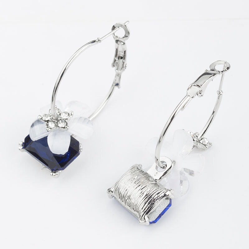 Crystal sakura earrings