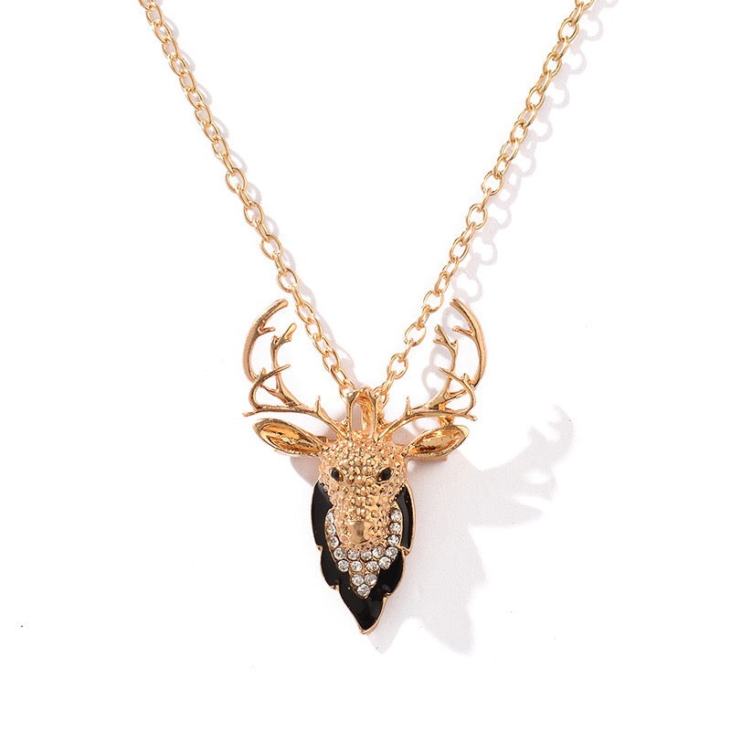 Deer dual-use brooch necklace