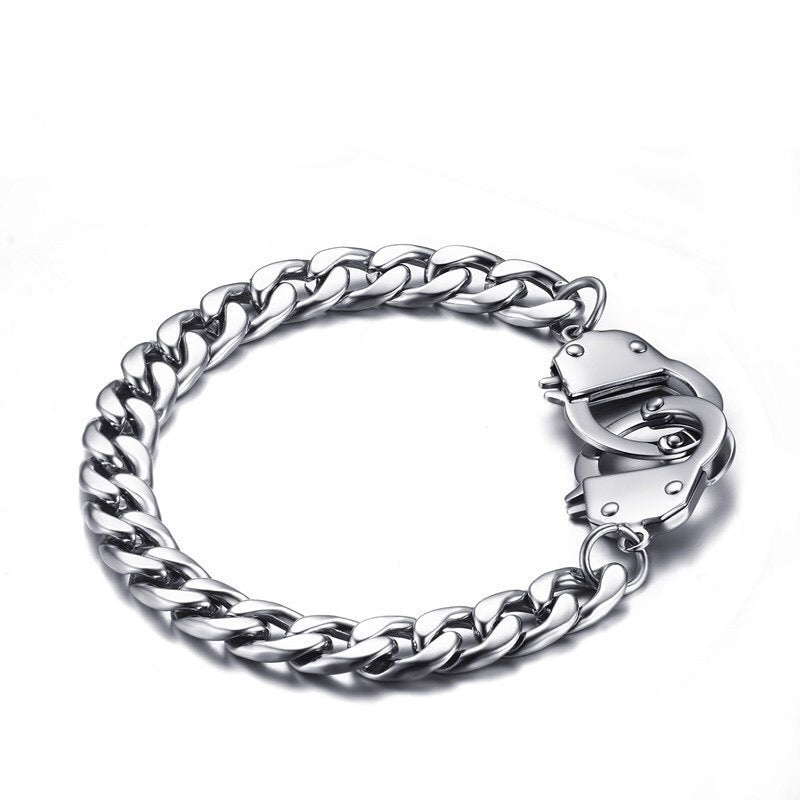 Curb handcuff bracelet