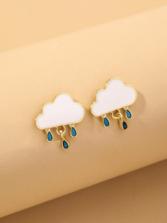 Raining Cloud Short Earrings